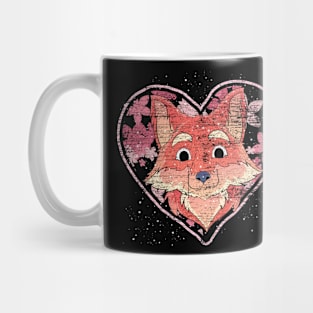 Forest Animal Lover Heart Wildlife Nature Cute Fox Mug